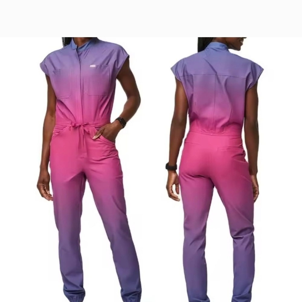 Gradient Pink and Purple Women's Jumpsuit